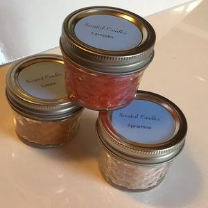 Scented Candles Set 3 Mason Jars